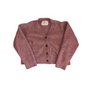 ZARA Dusty Pink Cropped Cardigan 6-7 Toddler Girls